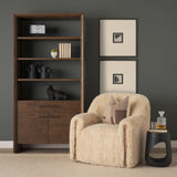 Mercana Cove Dark Brown Sculptural Open Side Table