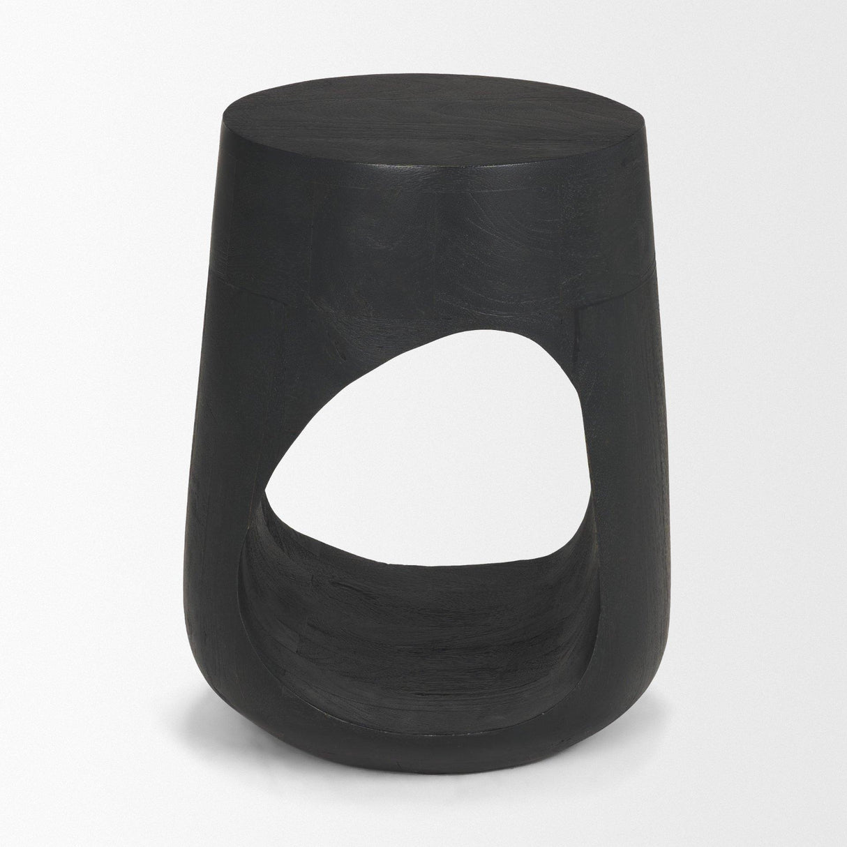 Mercana Cove Dark Brown Sculptural Open Side Table