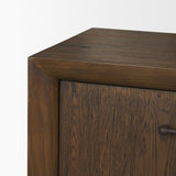 Mercana Belford 94" Dark Brown Oak Wood Media Console