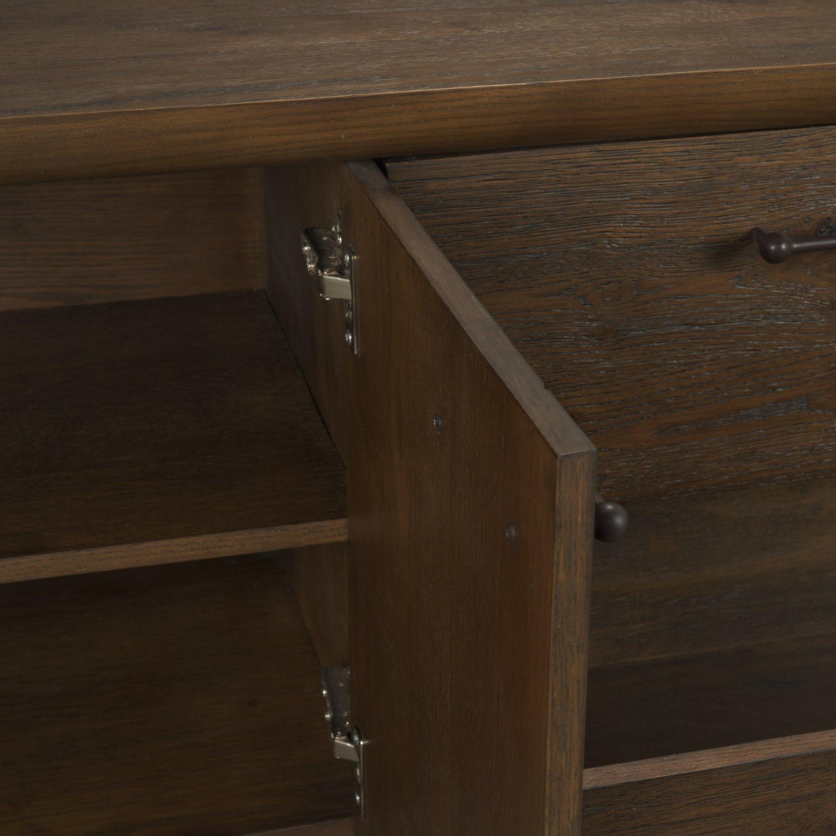 Mercana Belford 94" Dark Brown Oak Wood Media Console