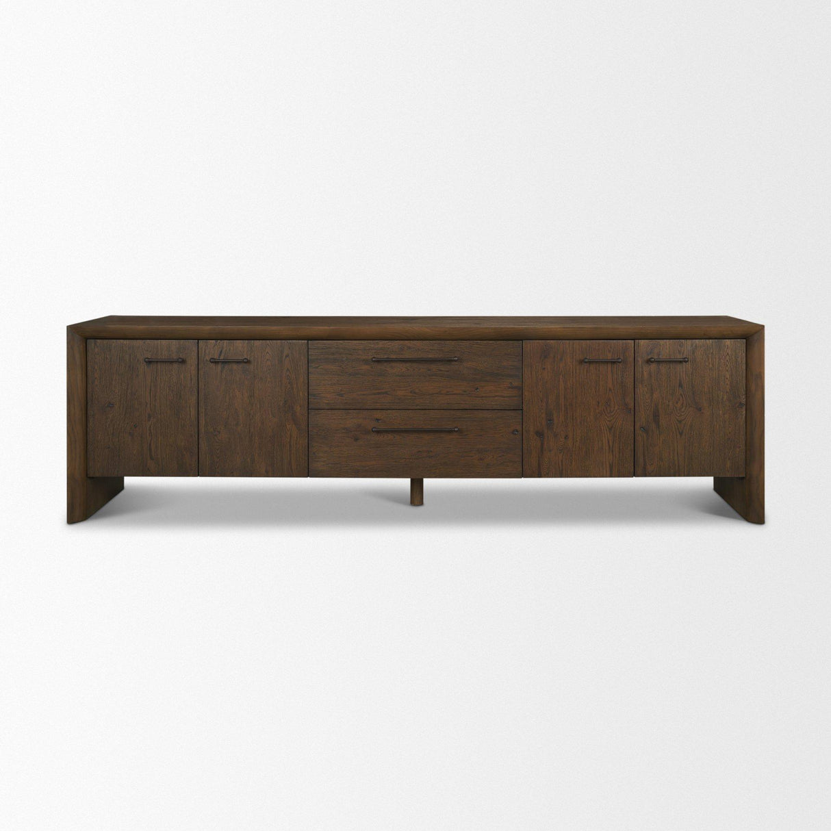 Mercana Belford 94" Dark Brown Oak Wood Media Console