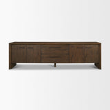 Mercana Belford 94" Dark Brown Oak Wood Media Console