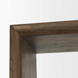 Mercana Belford 2-Door Open Dark Brown Oak Wood Shelving Unit
