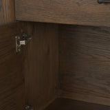 Mercana Belford 2-Door Open Dark Brown Oak Wood Shelving Unit
