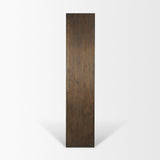 Mercana Belford 2-Door Open Dark Brown Oak Wood Shelving Unit