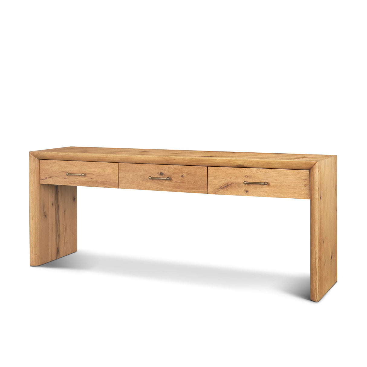 Mercana Belford 72" Light Brown Oak Wood Console Table
