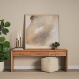 Mercana Belford 72" Light Brown Oak Wood Console Table