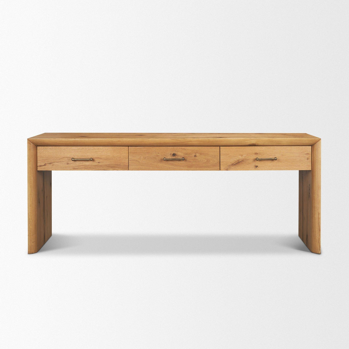 Mercana Belford 72" Light Brown Oak Wood Console Table