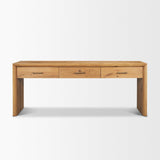 Mercana Belford 72" Light Brown Oak Wood Console Table