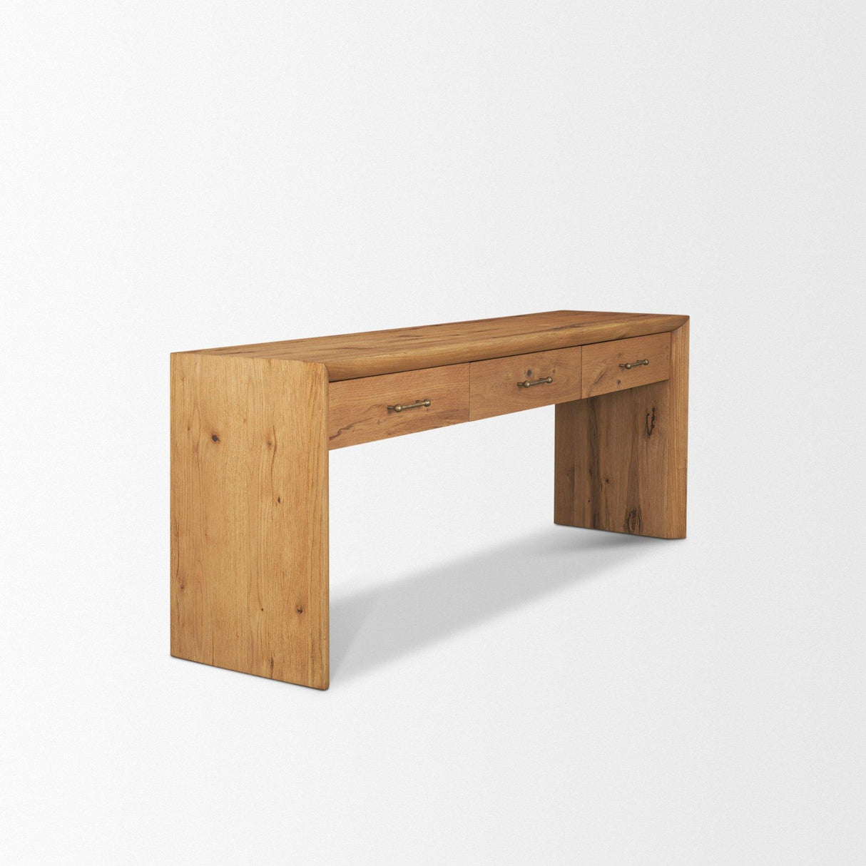 Mercana Belford 72" Light Brown Oak Wood Console Table