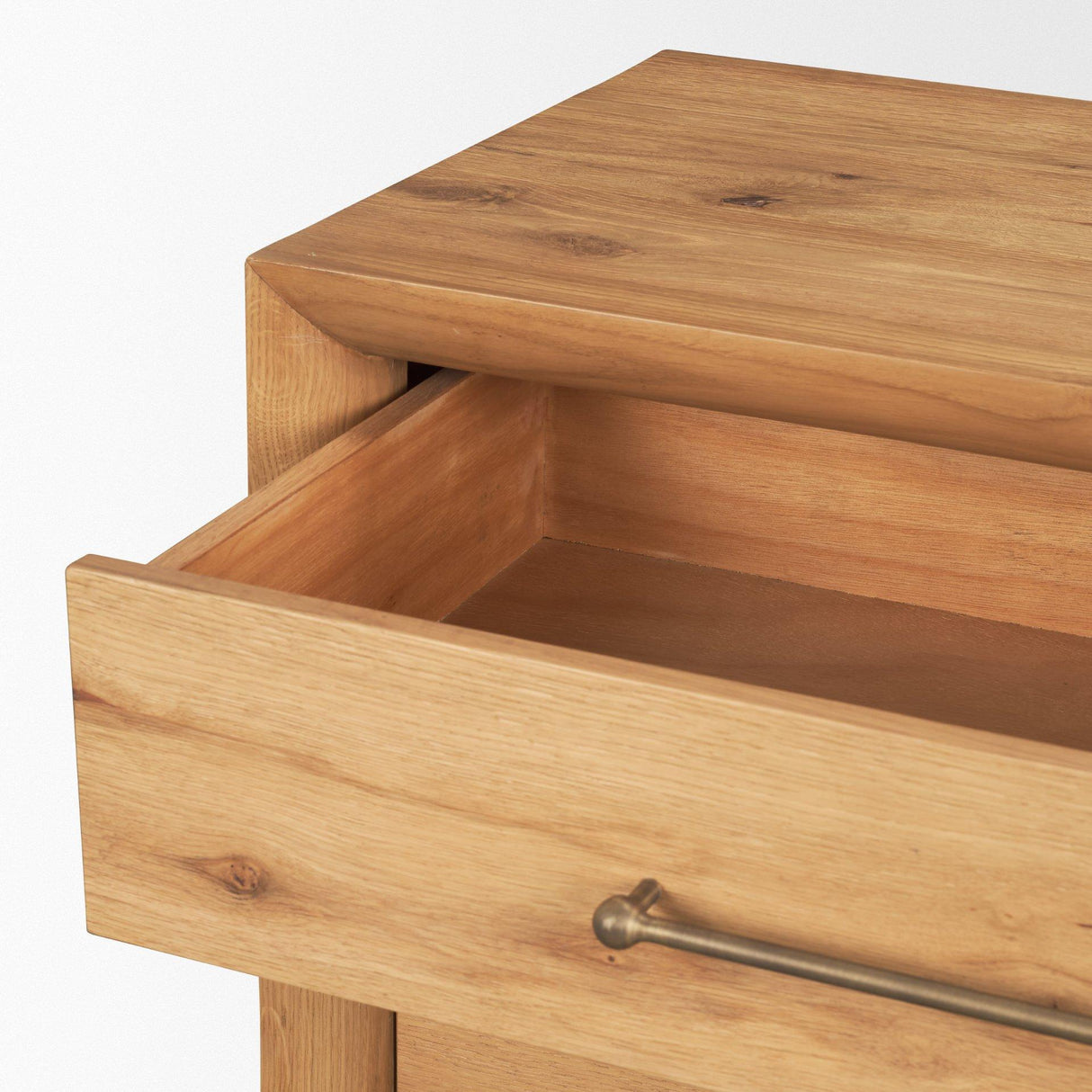 Mercana Belford 3-Drawer Light Brown Oak Wood Closed Nightstand