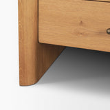Mercana Belford 3-Drawer Light Brown Oak Wood Closed Nightstand