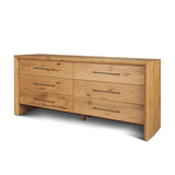 Mercana Belford 6-Drawer Light Brown Oak Wood Dresser