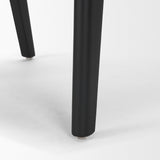 Mercana Reid Framed Black Cane Black Fabric Dining Armchair