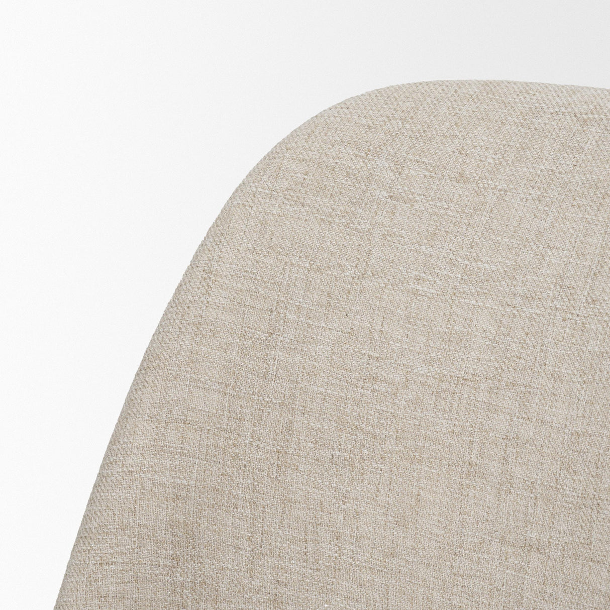 Mercana Abbie Curved Back Oatmeal Fabric Armless Dining Chair
