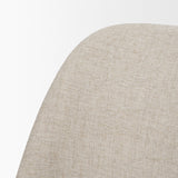 Mercana Abbie Curved Back Oatmeal Fabric Armless Dining Chair