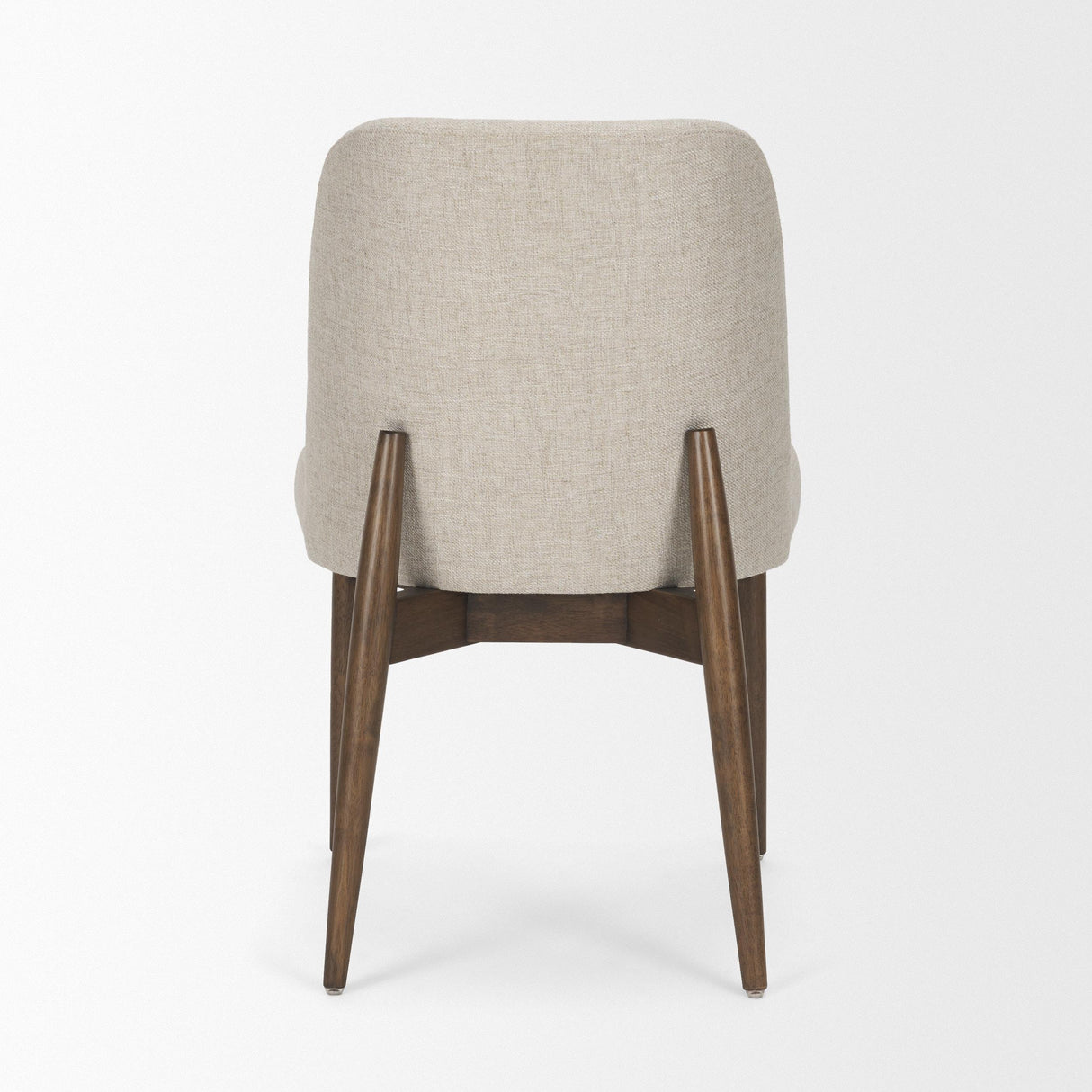 Mercana Abbie Curved Back Oatmeal Fabric Armless Dining Chair
