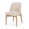 Mercana Abbie Curved Back Oatmeal Fabric Dining Side Chair
