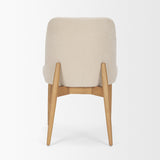 Mercana Abbie Curved Back Oatmeal Fabric Dining Side Chair