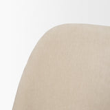 Mercana Abbie Curved Back Oatmeal Fabric Dining Side Chair