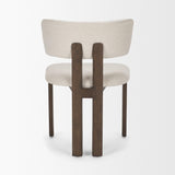 Mercana Soho Curved Open Back Cream Chenille Tripod Frame Dining Chair