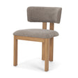 Mercana Soho Curved Open Back Gray Chenille Tripod Frame Dining Side Chair