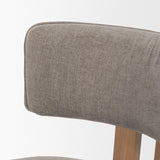 Mercana Soho Curved Open Back Gray Chenille Tripod Frame Dining Side Chair