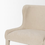 Mercana Nolan Slope Cream Chenille Dining Chair