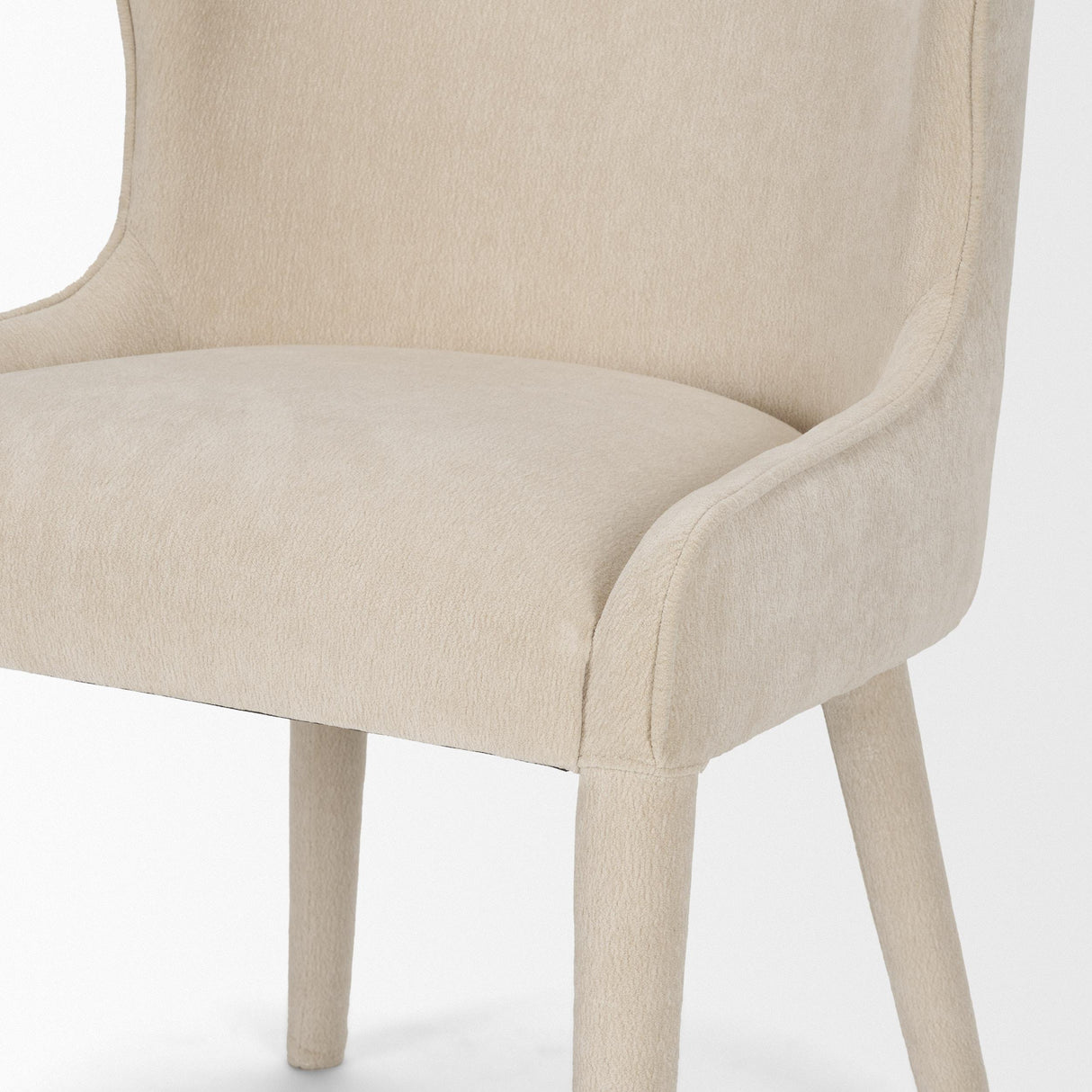 Mercana Nolan Slope Cream Chenille Dining Chair