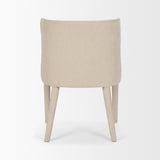 Mercana Nolan Slope Cream Chenille Dining Chair