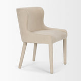 Mercana Nolan Slope Cream Chenille Dining Chair