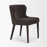 Mercana Nolan Slope Charcoal Chenille Dining Chair