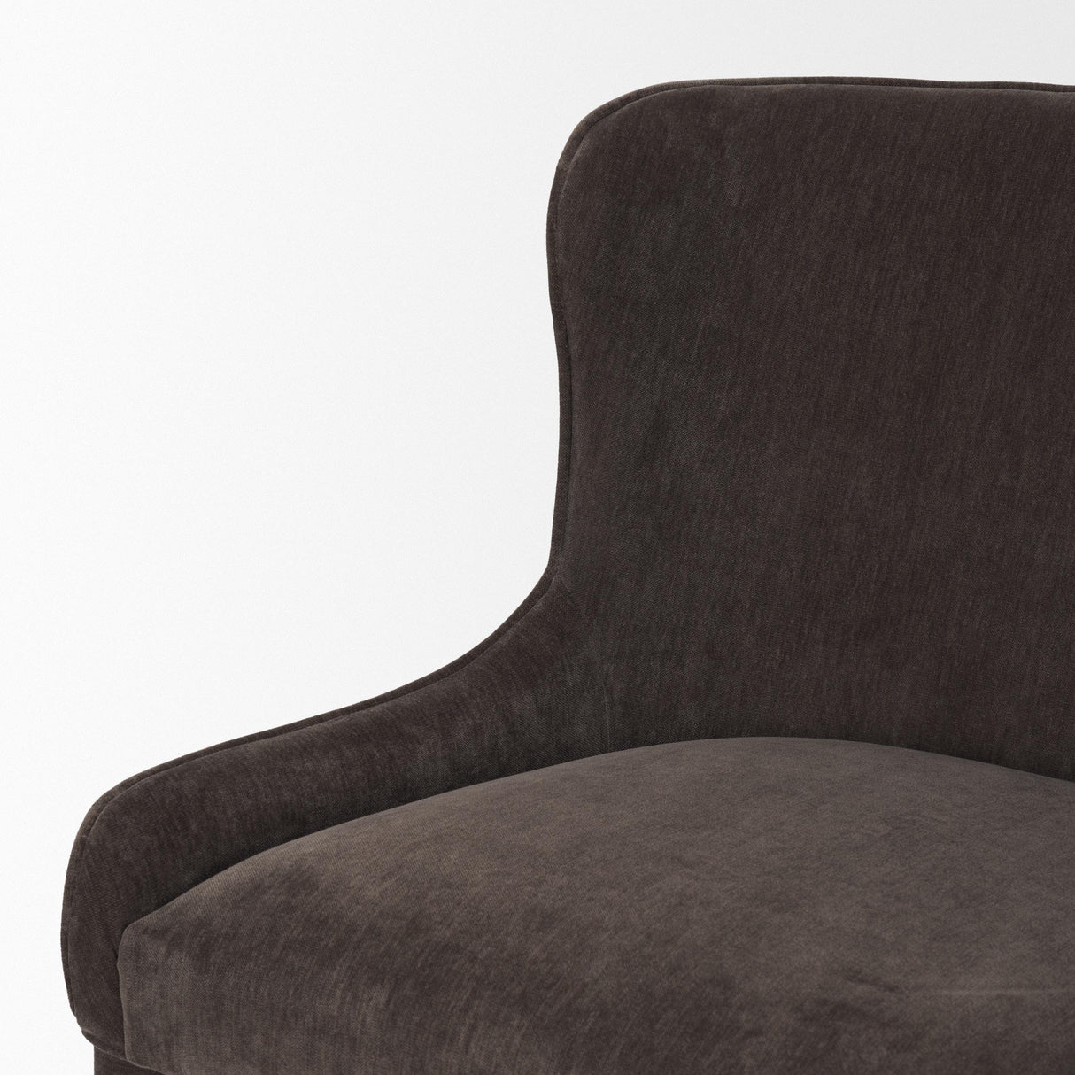 Mercana Nolan Slope Charcoal Chenille Dining Chair