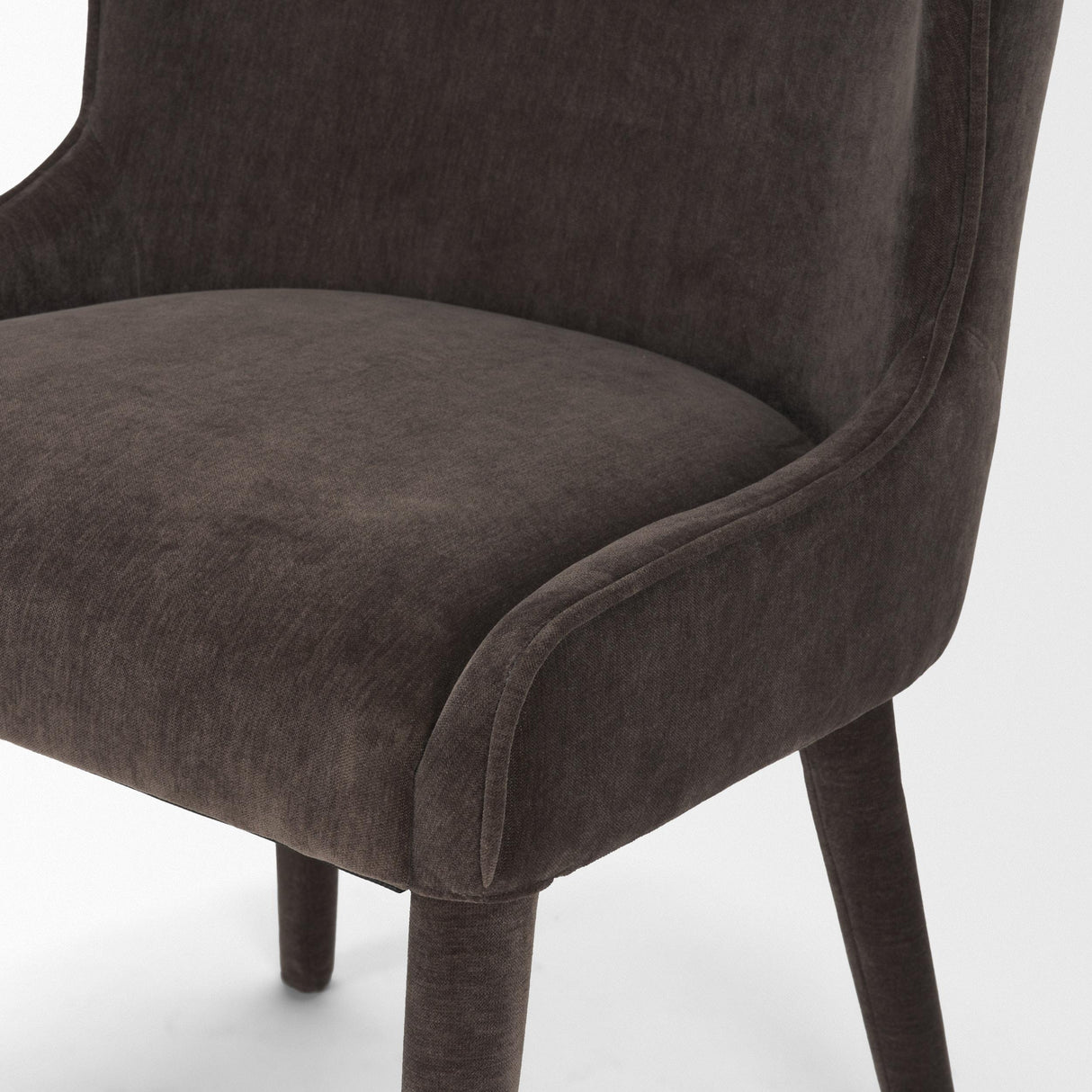 Mercana Nolan Slope Charcoal Chenille Dining Chair