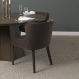 Mercana Nolan Slope Charcoal Chenille Dining Chair