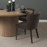 Mercana Nolan Slope Charcoal Chenille Dining Chair