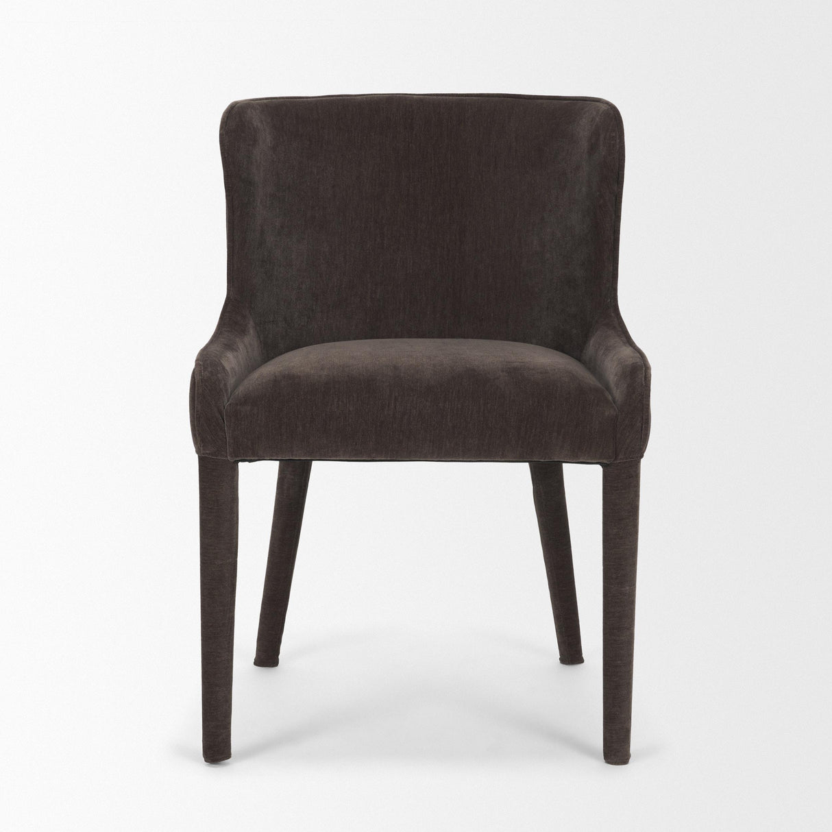 Mercana Nolan Slope Charcoal Chenille Dining Chair