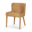Mercana Nolan Slope Tan Leather Dining Chair