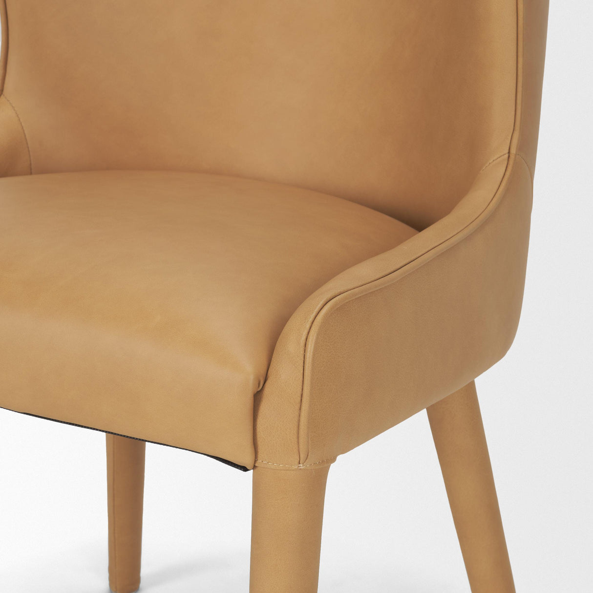 Mercana Nolan Slope Tan Leather Dining Chair
