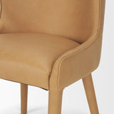Mercana Nolan Slope Tan Leather Dining Chair