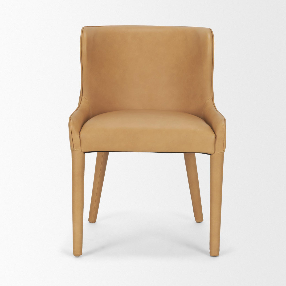 Mercana Nolan Slope Tan Leather Dining Chair