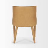 Mercana Nolan Slope Tan Leather Dining Chair