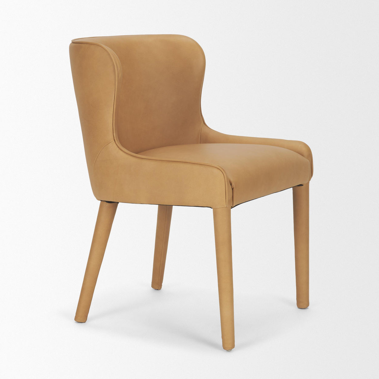 Mercana Nolan Slope Tan Leather Dining Chair