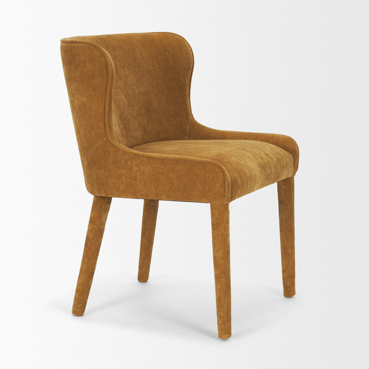 Mercana Nolan Slope Rust Chenille Dining Chair