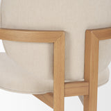 Mercana Carlisle Curved Back Cream Chenille Tripod Frame Dining Armchair