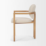 Mercana Carlisle Curved Back Cream Chenille Tripod Frame Dining Armchair