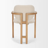 Mercana Carlisle Curved Back Cream Chenille Tripod Frame Dining Armchair