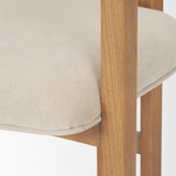 Mercana Carlisle Curved Back Cream Chenille Tripod Frame Dining Armchair