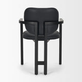 Mercana Carlisle Curved Back Black Leather Tripod Frame Dining Armchair