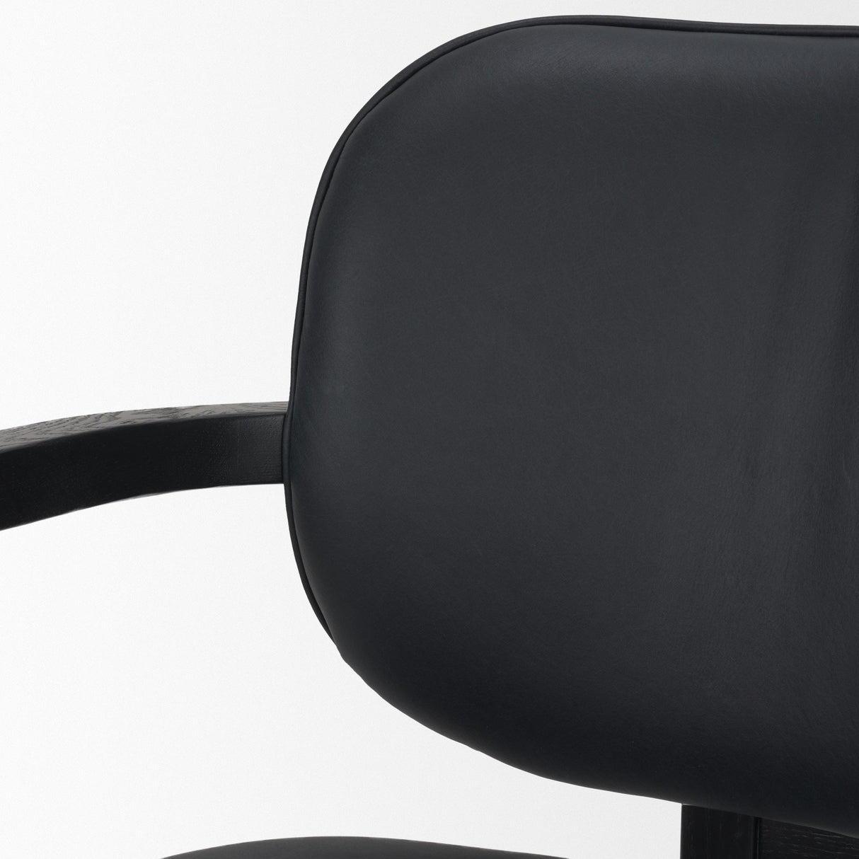Mercana Carlisle Curved Back Black Leather Tripod Frame Dining Armchair